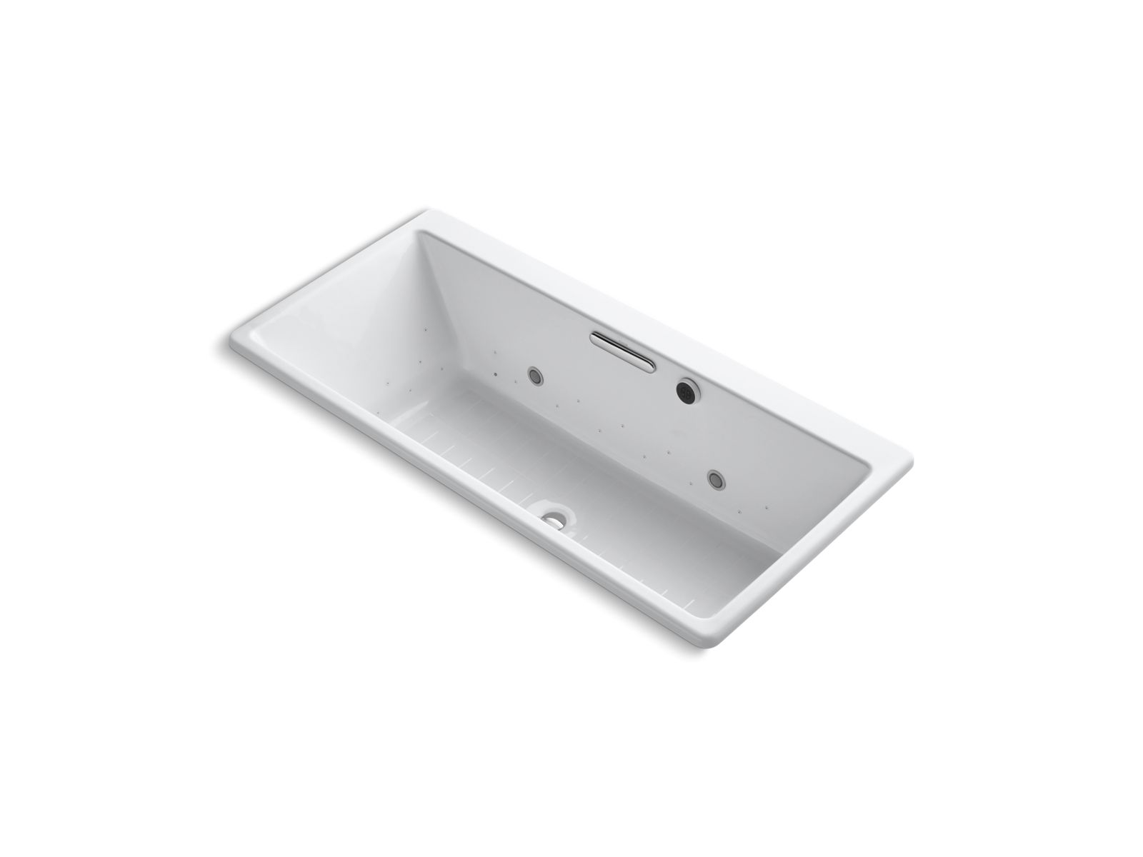 Rêve® 67" x 31-1/2" drop-in BubbleMassage™ air bath with chromatherapy and White airjet finish