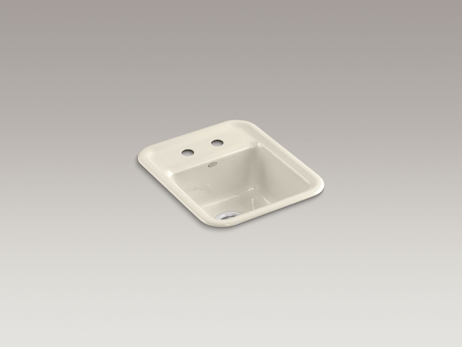 Aperitif(TM) top-mount bar sink with 2 faucet holes for 4" center faucet holes