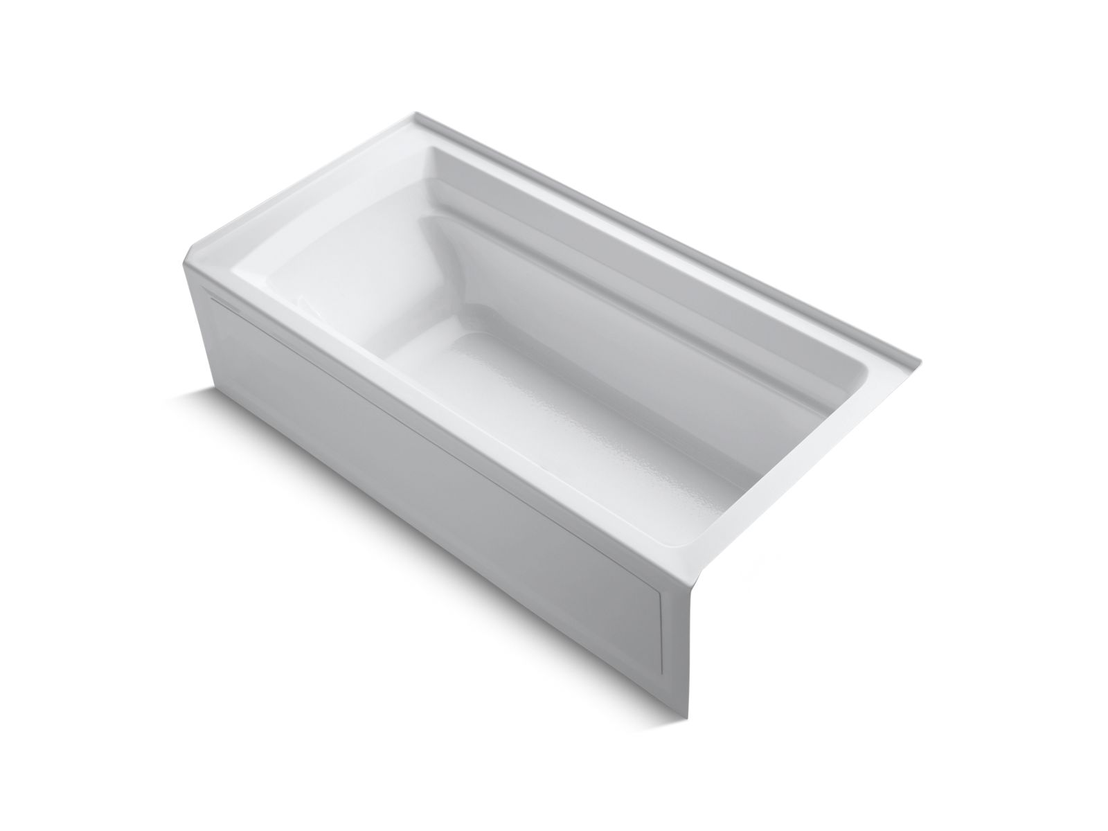 Archer® 72" x 36" alcove VibrAcoustic® bath with integral apron, integral flange and right-hand drain