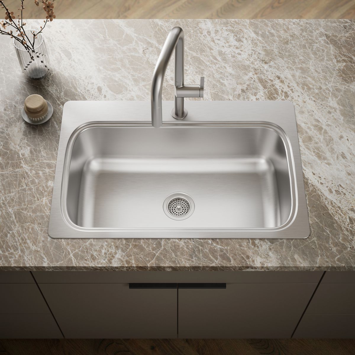 Verseâ„¢ 33" top-mount single-bowl kitchen sink