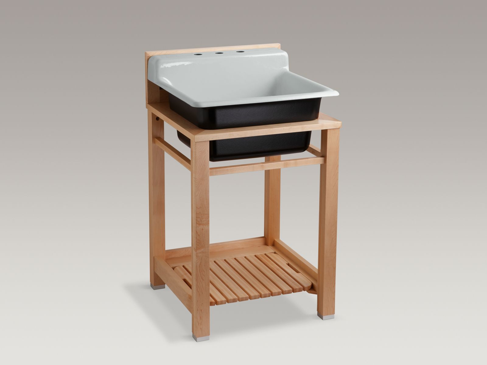 37571-bayview-tm-top-mount-utility-sink-with-3-faucet-holes-on-top-of-backsplash-and-painted-underside-6.jpg Bayview(TM) top-mount utility sink with 3 faucet holes on top of backsplash and painted underside