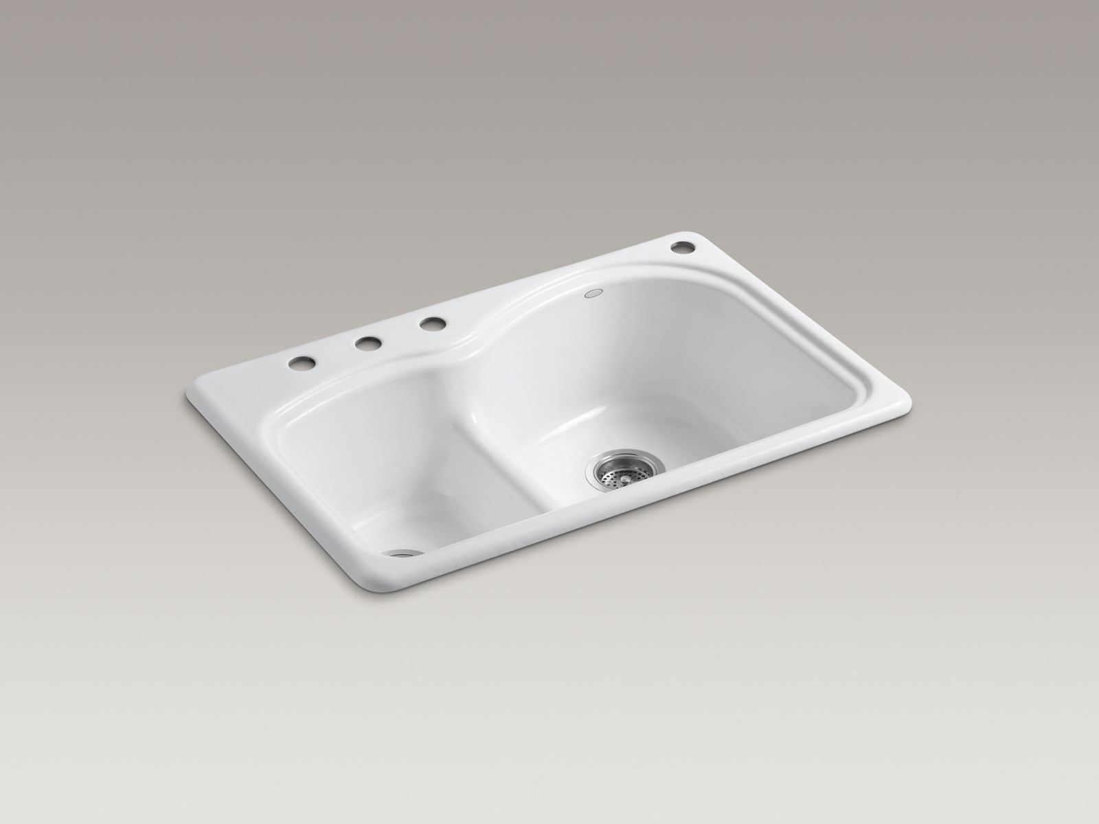 Woodfield® Smart Divide® 33" top-mount double-bowl kitchen sink