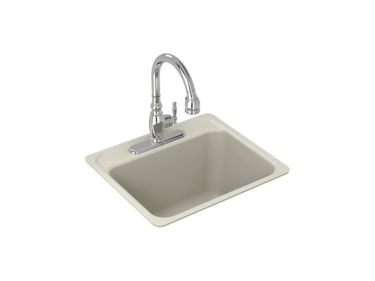 Glen Falls(TM) tile-in utility sink with 3 faucet holes