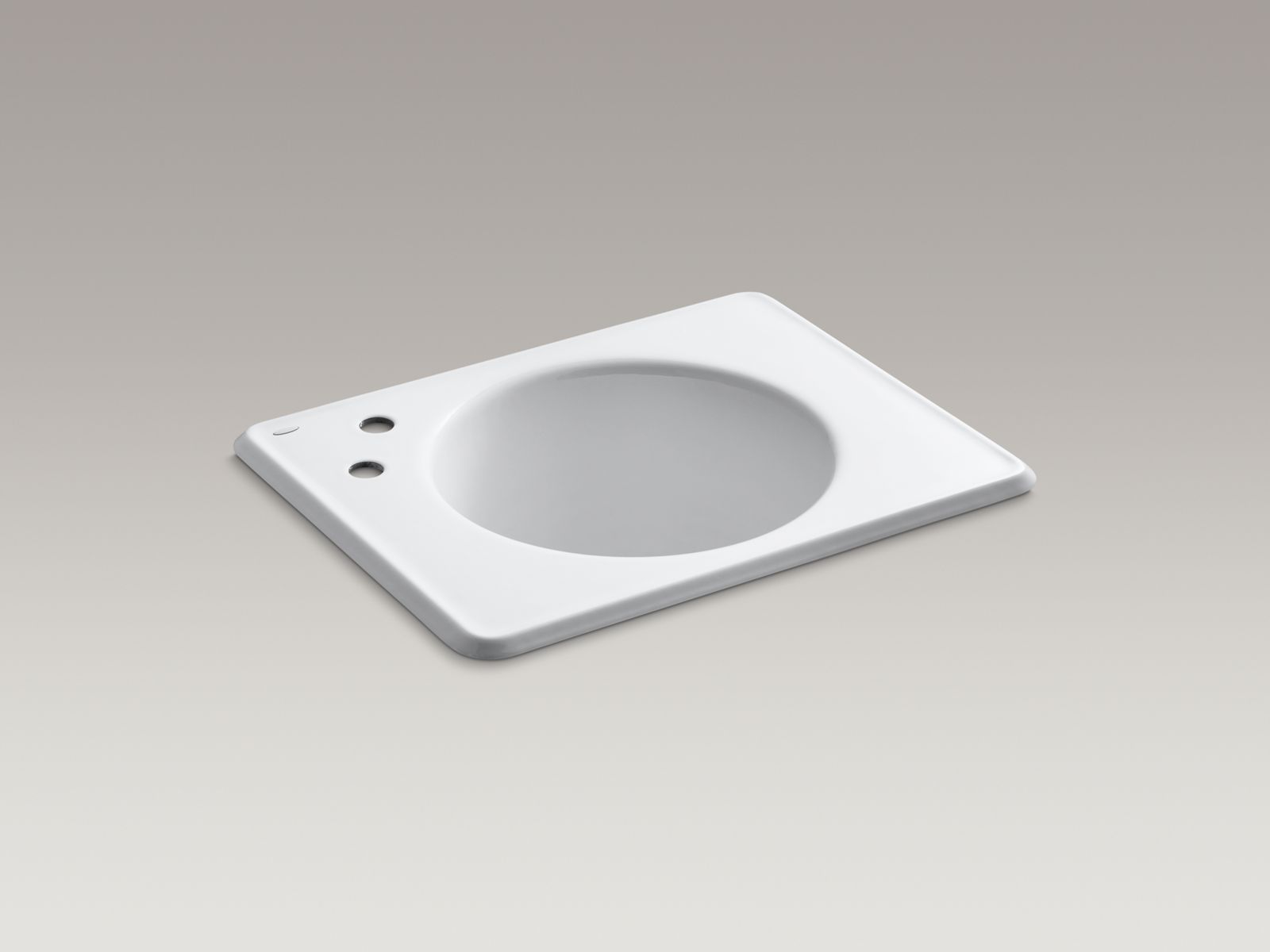 Tandem(R) top-mount utility sink with 2 faucet holes on the left