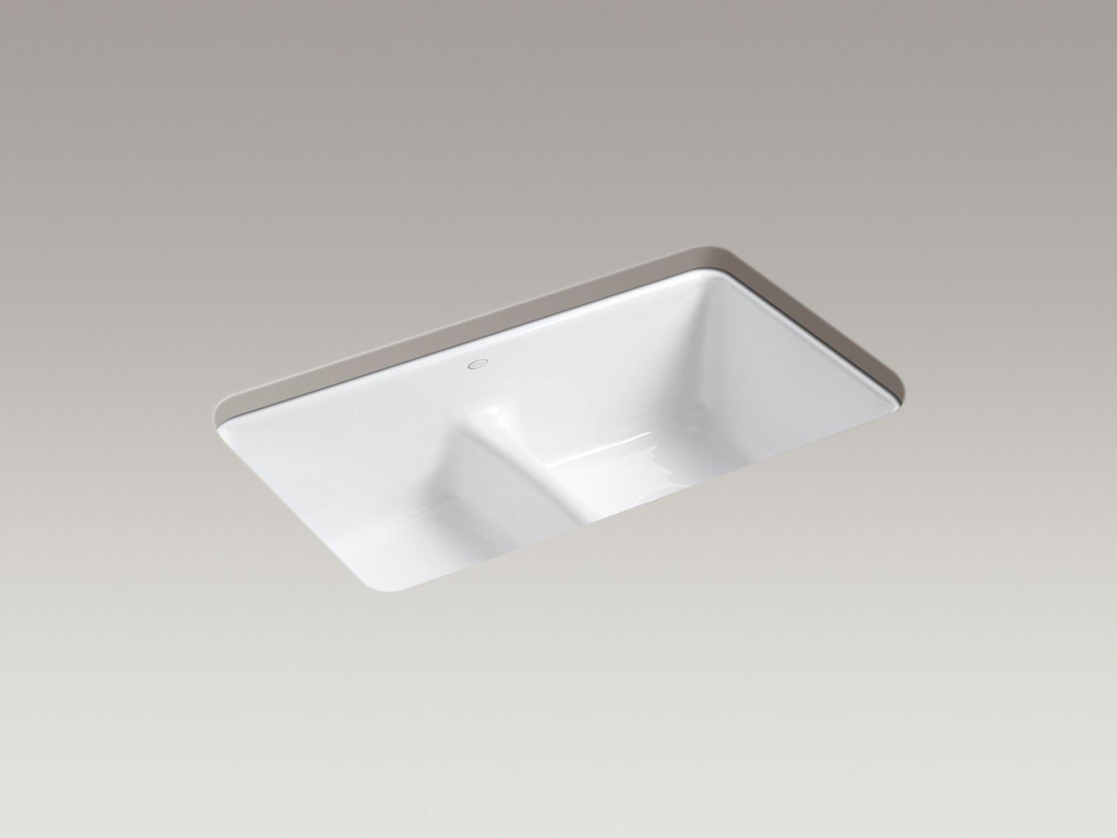 Deerfield(R) 33" x 22" x 9-5/8" under-mount Smart Divide(R) double-equal bowl kitchen sink with 7 oversize faucet holes