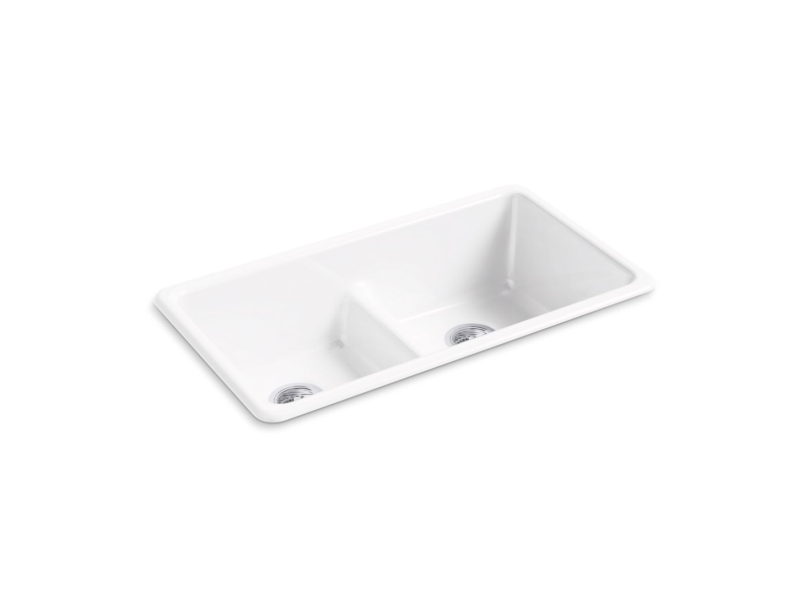 Iron/Tones® Smart Divide® 33" top-/undermount double-bowl kitchen sink