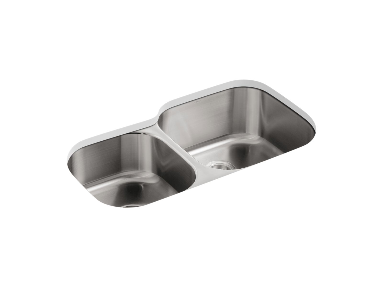 Undertone® 35-1/8" x 20-1/8" x 9-3/4" undermount extra large/medium double-bowl kitchen sink