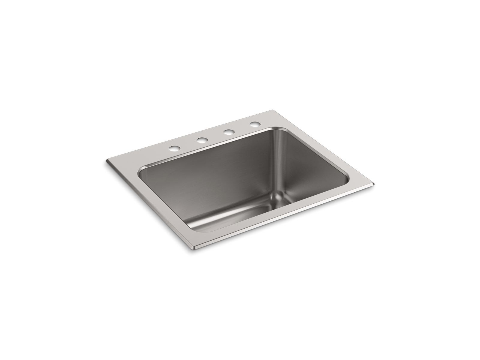 Ballad™ 25" x 22" x 11-5/8" top-mount utility sink with 4 faucet holes