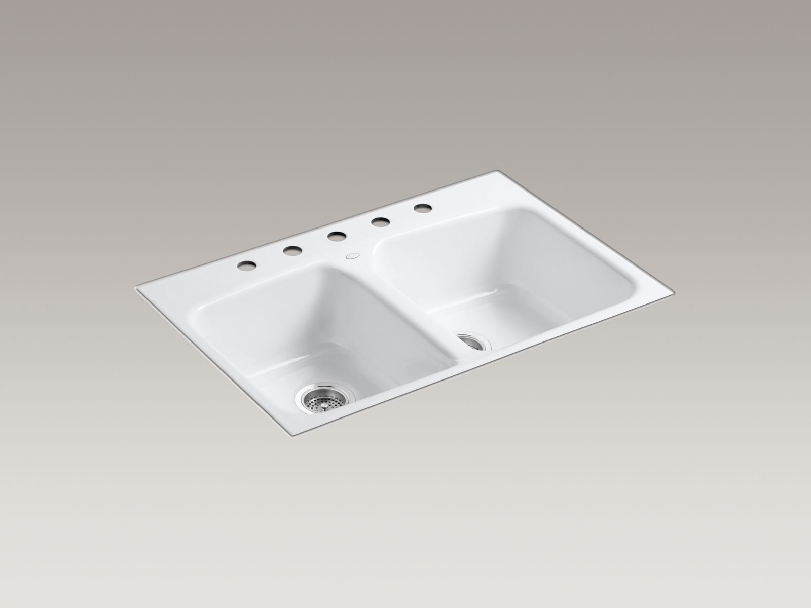 38872-brookfield-tm-33-x-22-x-8-5-8-tile-in-double-bowl-kitchen-sink-with-5-faucet-holes-1.jpg Brookfield(TM) 33" x 22" x 8-5/8" tile-in double-bowl kitchen sink with 5 faucet holes