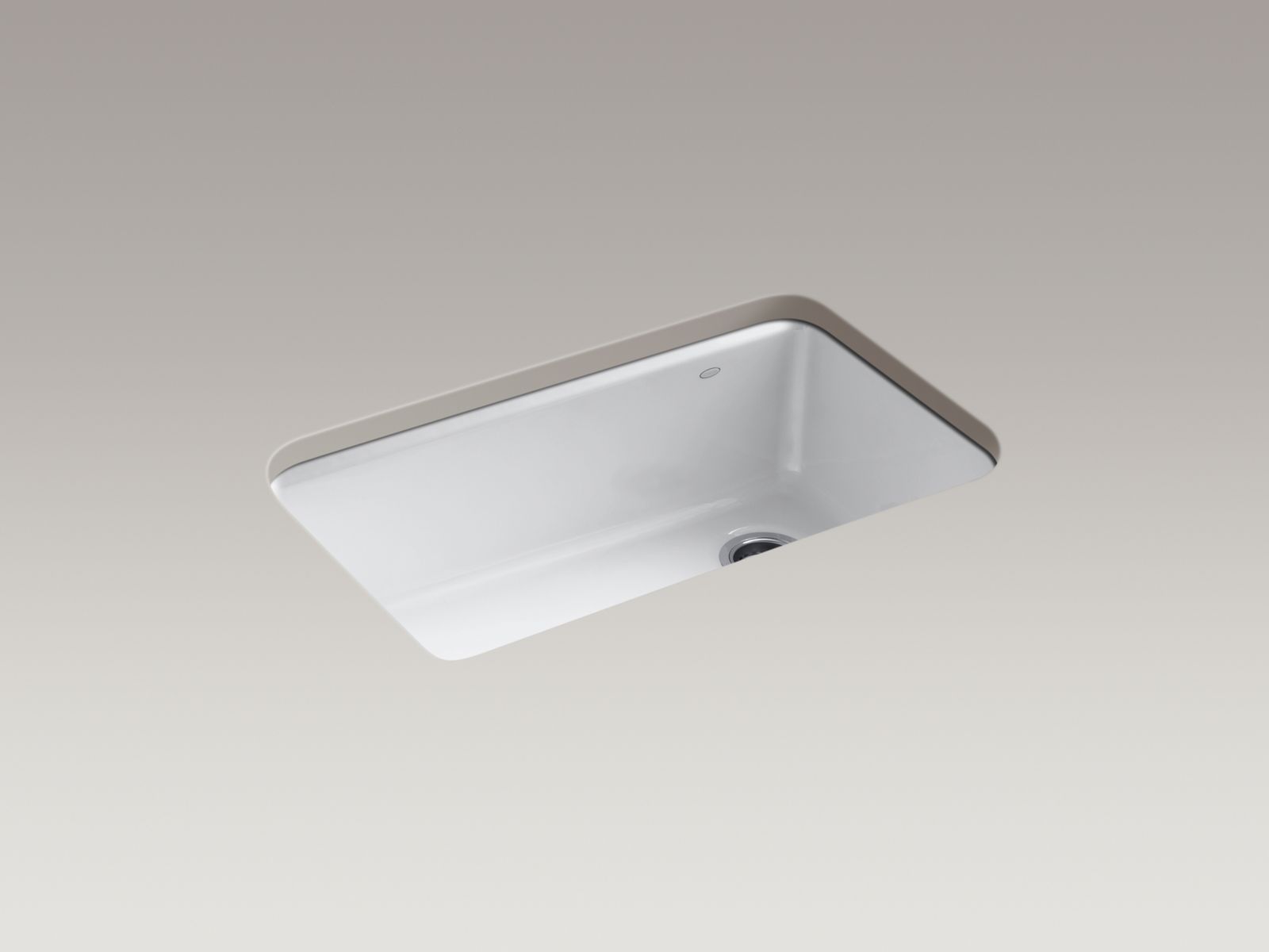 Riverby(R) under-mount single-bowl kitchen sink with 5 oversize faucet holes