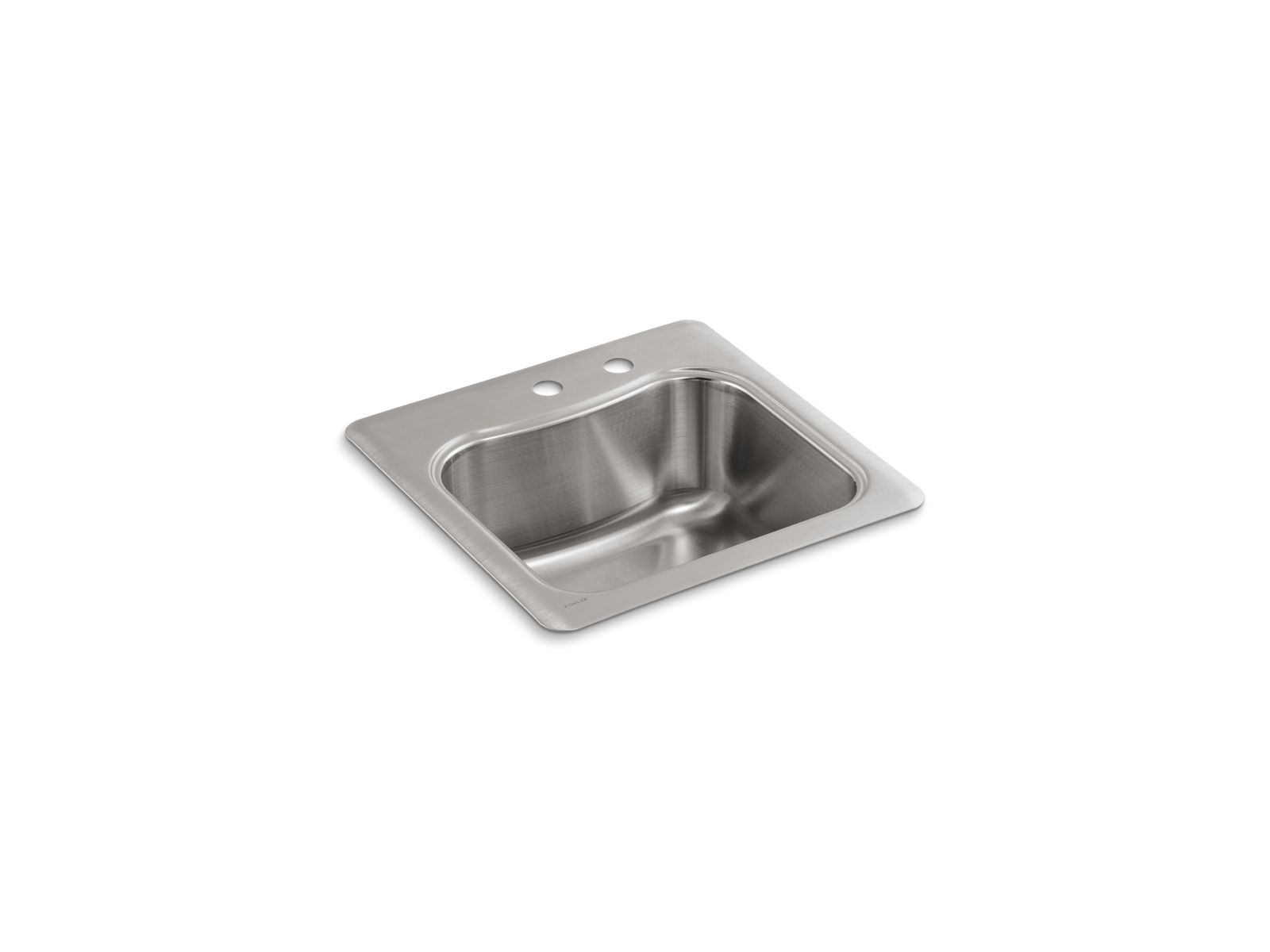 Staccato™ Top-mount single-bowl bar sink with 2 faucet holes