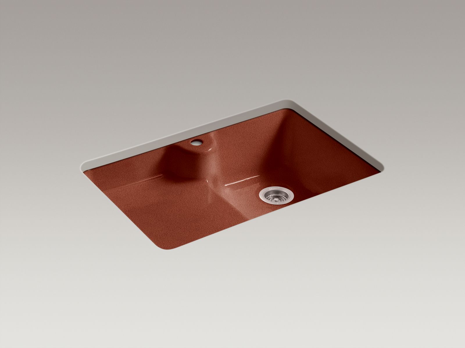 Carrizo 33" x 22" x 9-3/4" under-mount high/low single-bowl kitchen sink with single faucet hole