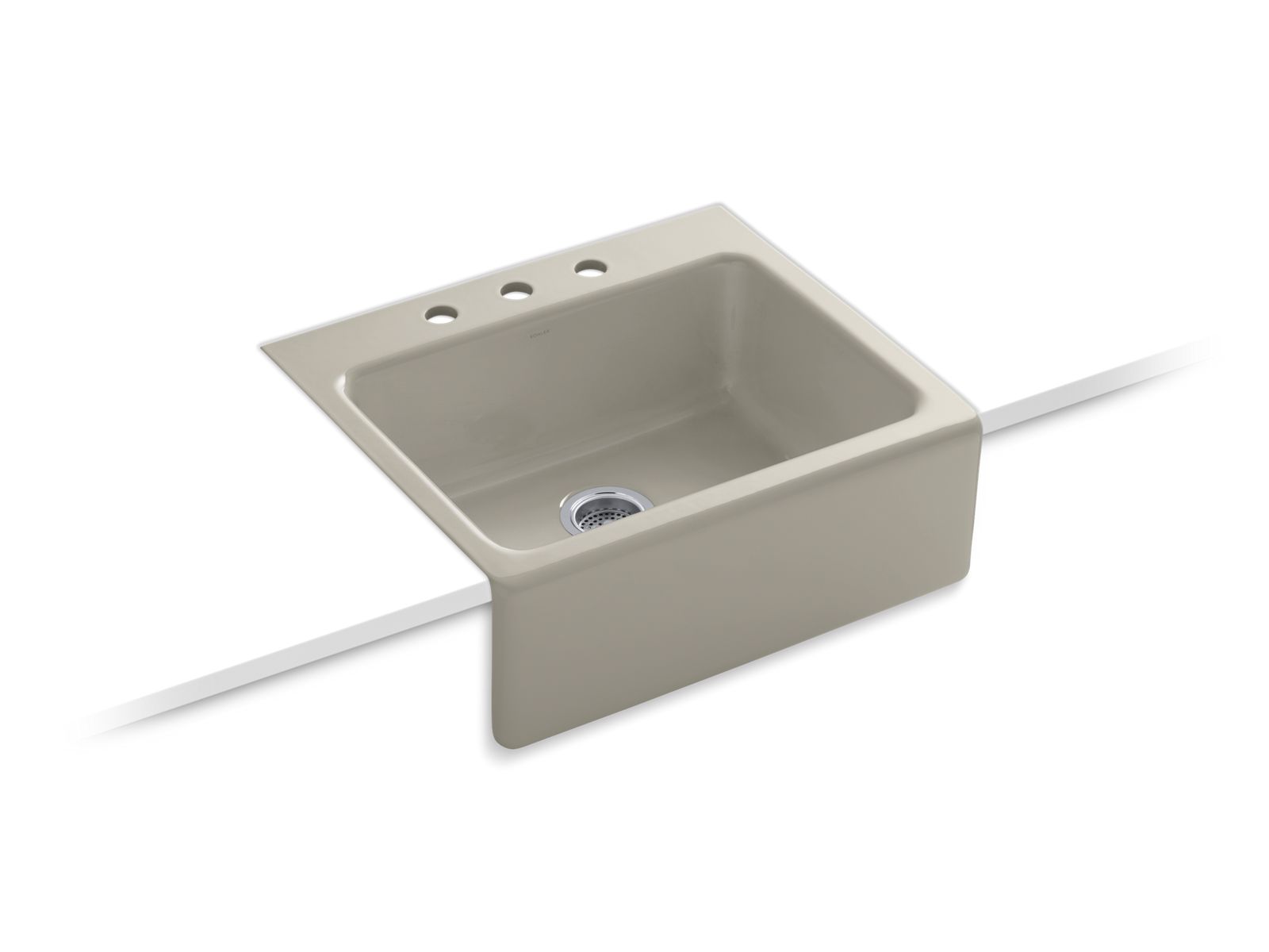 39529-alcott-25-x-22-x-8-5-8-tile-in-single-bowl-kitchen-sink-with-apron-front-and-3-faucet-holes-5.jpg Alcott™ 25" x 22" x 8-5/8" tile-in single-bowl kitchen sink with apron-front and 3 faucet holes