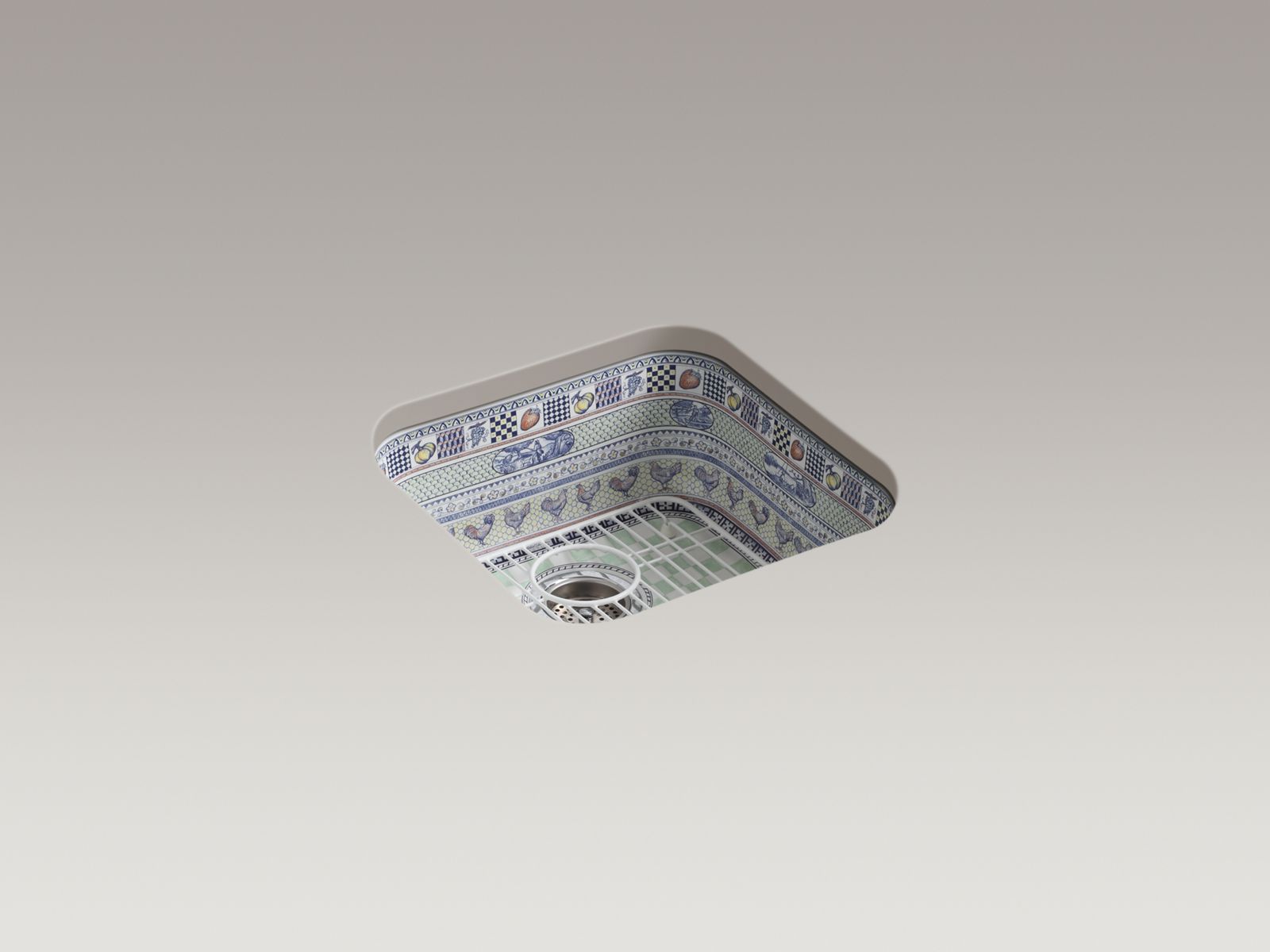 Life in the Country(TM) design on Clay/Tones(TM) under-mount kitchen sink