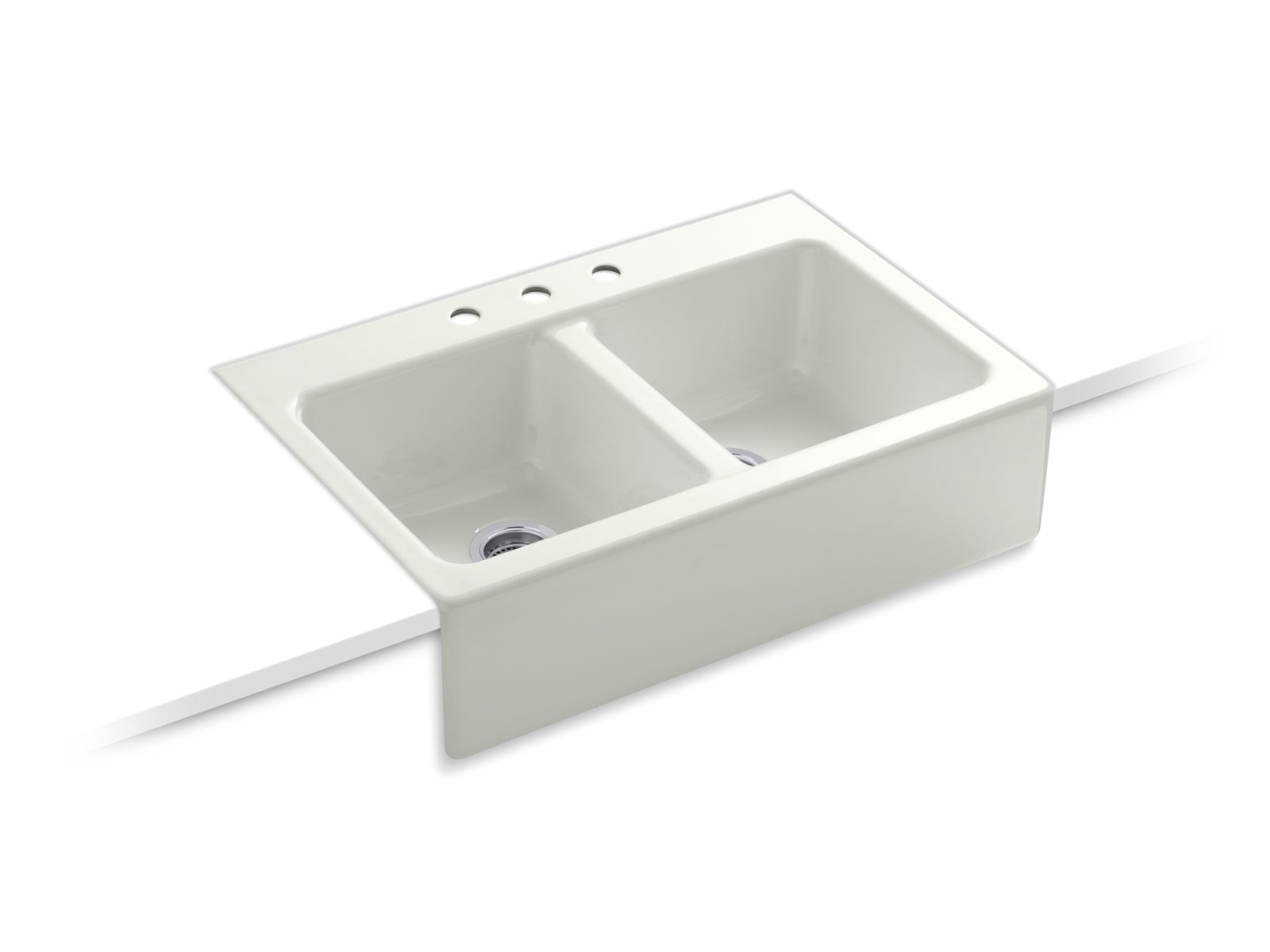 40058-hawthorne-33-x-22-1-8-x-8-3-4-apron-front-tile-in-double-equal-kitchen-sink-with-3-faucet-holes-4.jpg Hawthorne™ 33" x 22-1/8" x 8-3/4" apron-front tile-in double-equal kitchen sink with 3 faucet holes