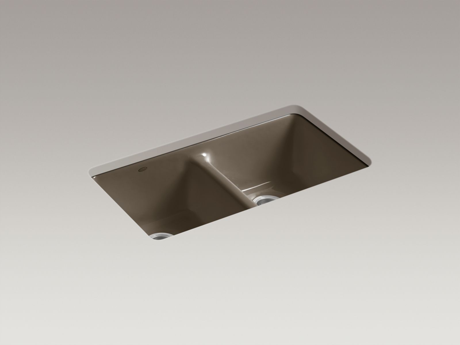 Anthem(R) 33" x 22" x 9-5/8" under-mount double-equal bowl kitchen sink with 5 oversize faucet holes