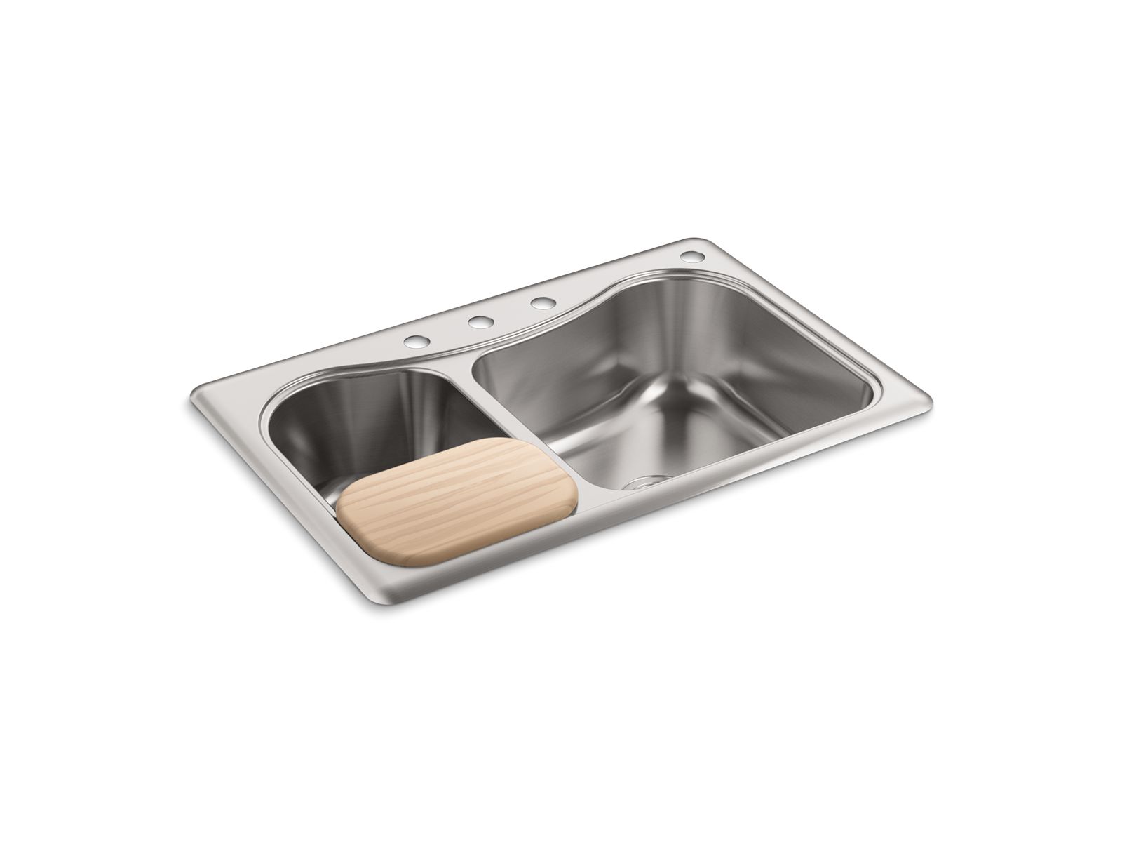 Staccato™ 33" top-mount double-bowl kitchen sink