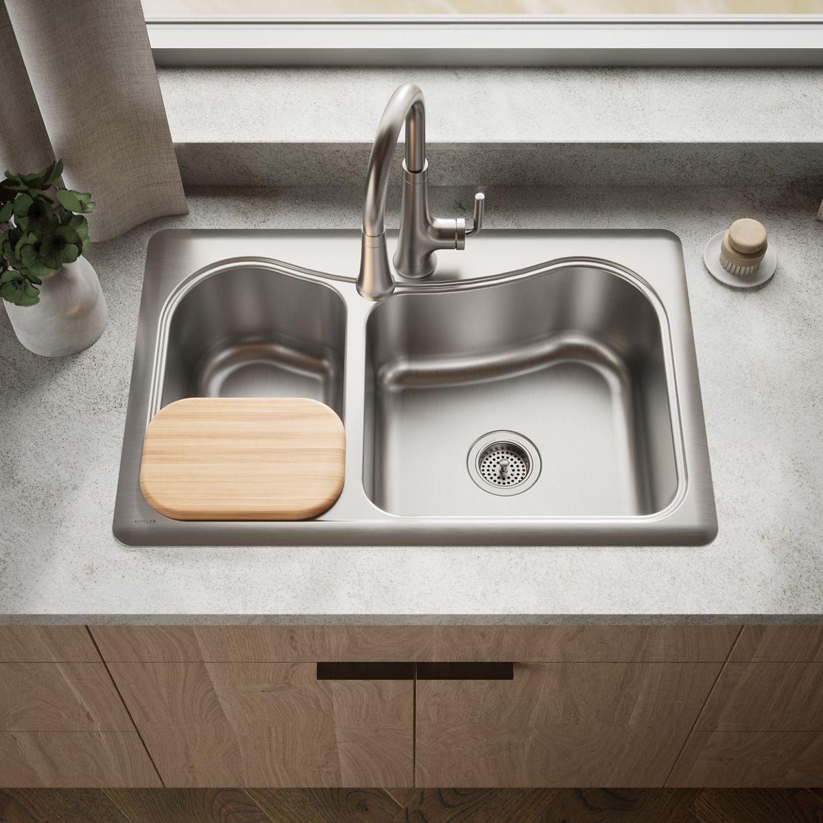 40287-staccato-33-top-mount-double-bowl-kitchen-sink-2.jpg Staccato™ 33" top-mount double-bowl kitchen sink