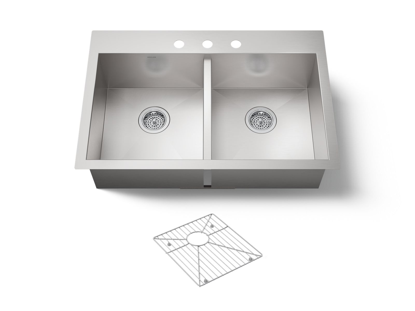 Vault™ 33" top-/undermount double-bowl kitchen sink