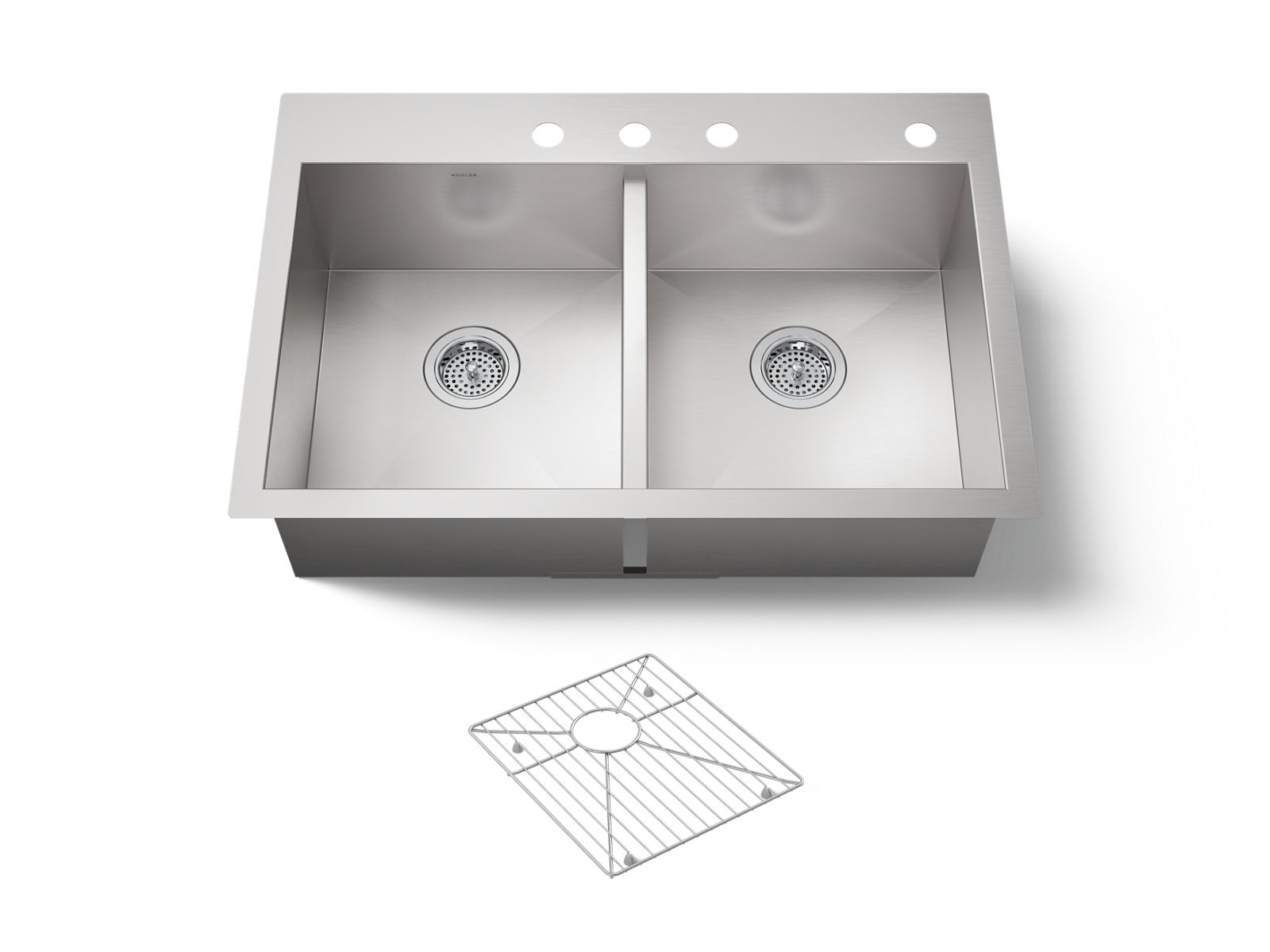 Vault™ 33" top-/undermount double-bowl kitchen sink