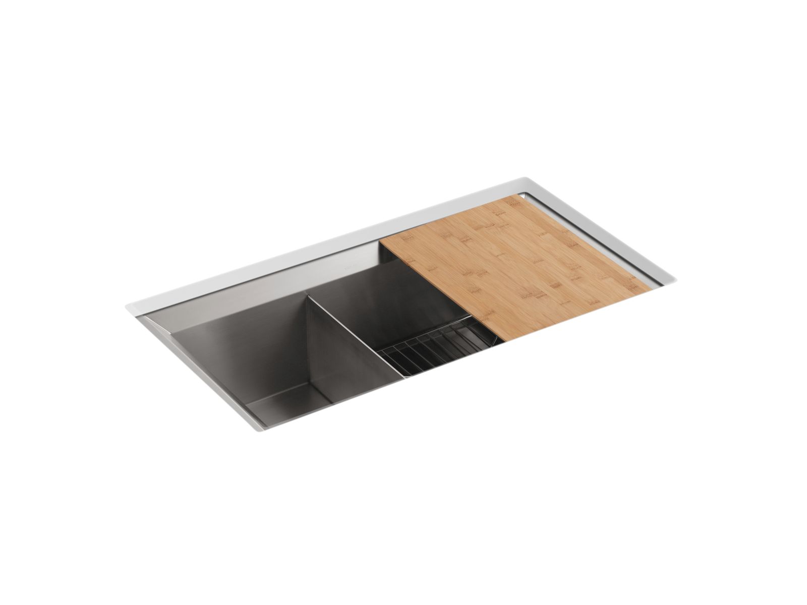 Poise® 33" undermount double-bowl kitchen sink