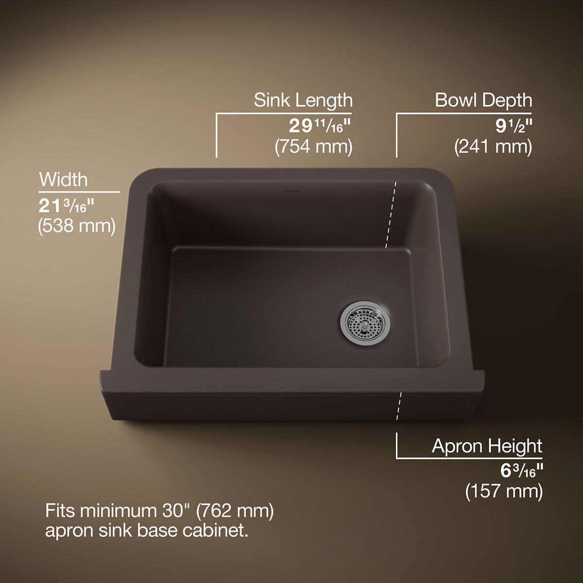 40625-cairn-29-3-4-undermount-single-bowl-farmhouse-kitchen-sink-with-short-apron-10.jpg Cairn® 29-3/4" undermount single-bowl farmhouse kitchen sink with short apron