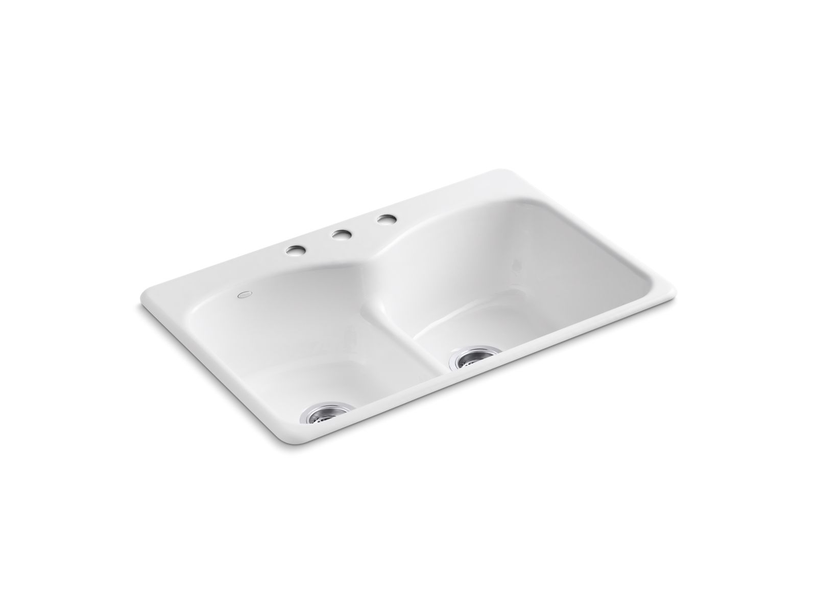 Langlade® Smart Divide® 33" top-mount double-bowl kitchen sink
