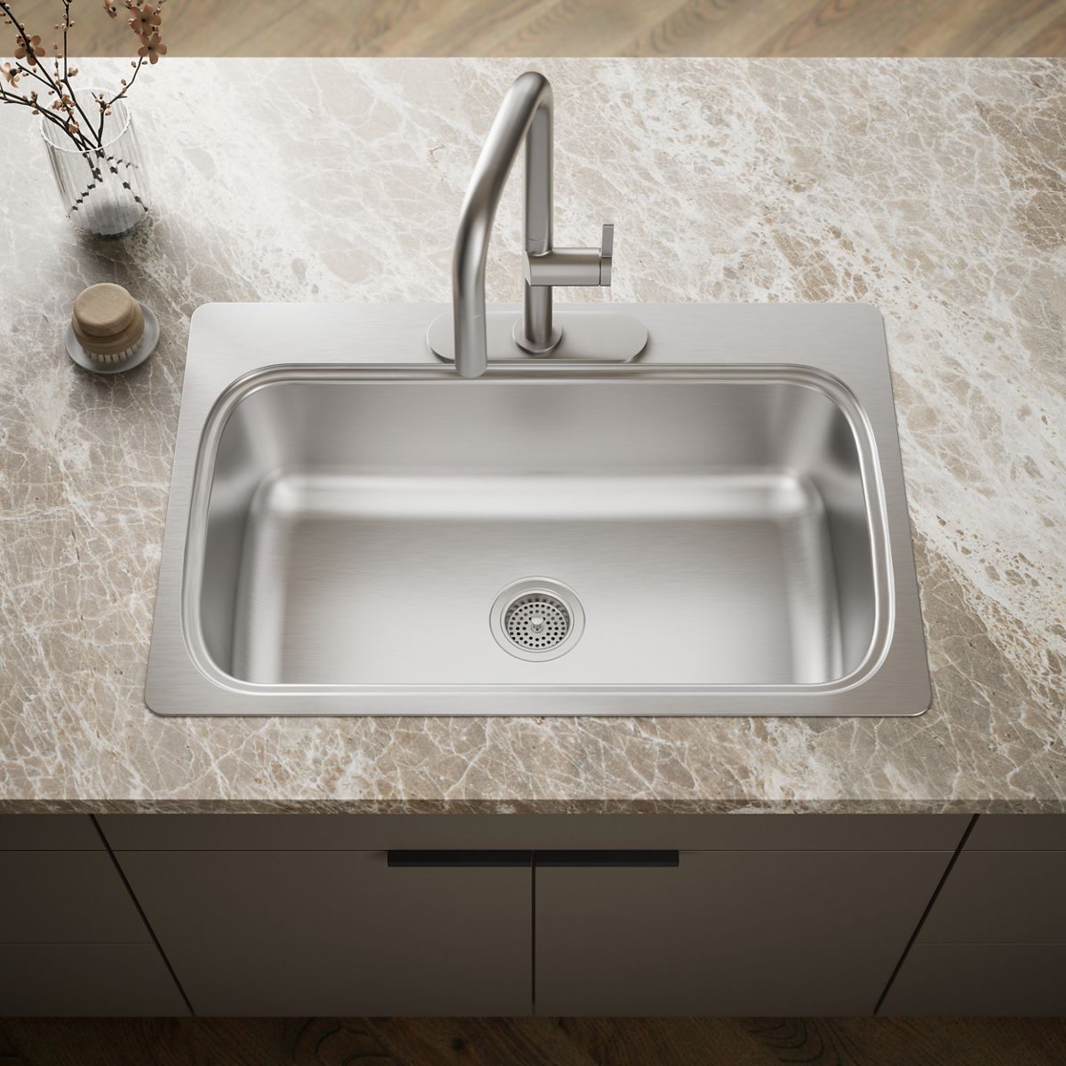 Verseâ„¢ 33" top-mount single-bowl kitchen sink