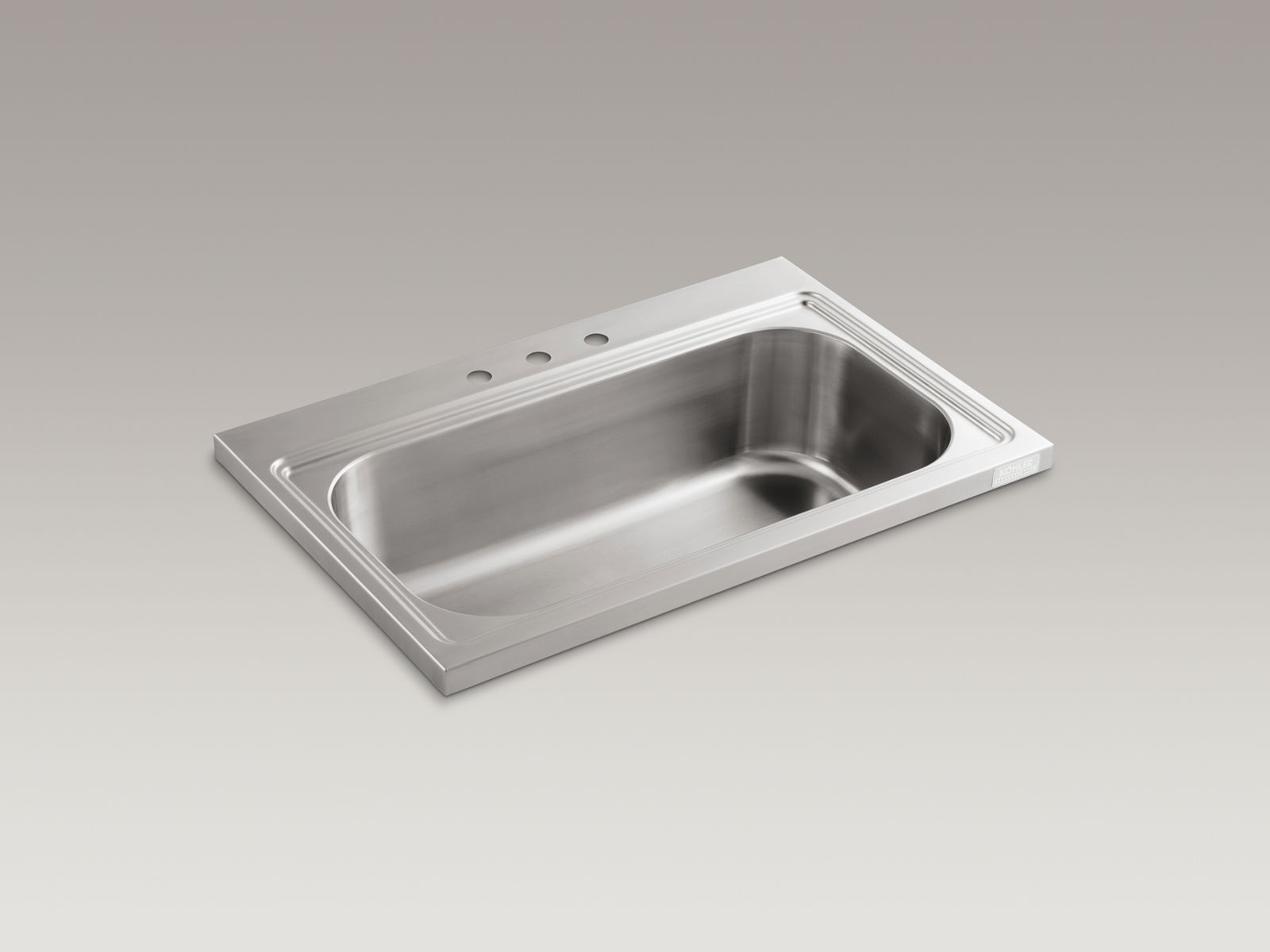 PRO Tasksink(TM) 39" x 25-3/4" x 11" tile-in/flush-mount single-bowl kitchen sink with 3 faucet holes