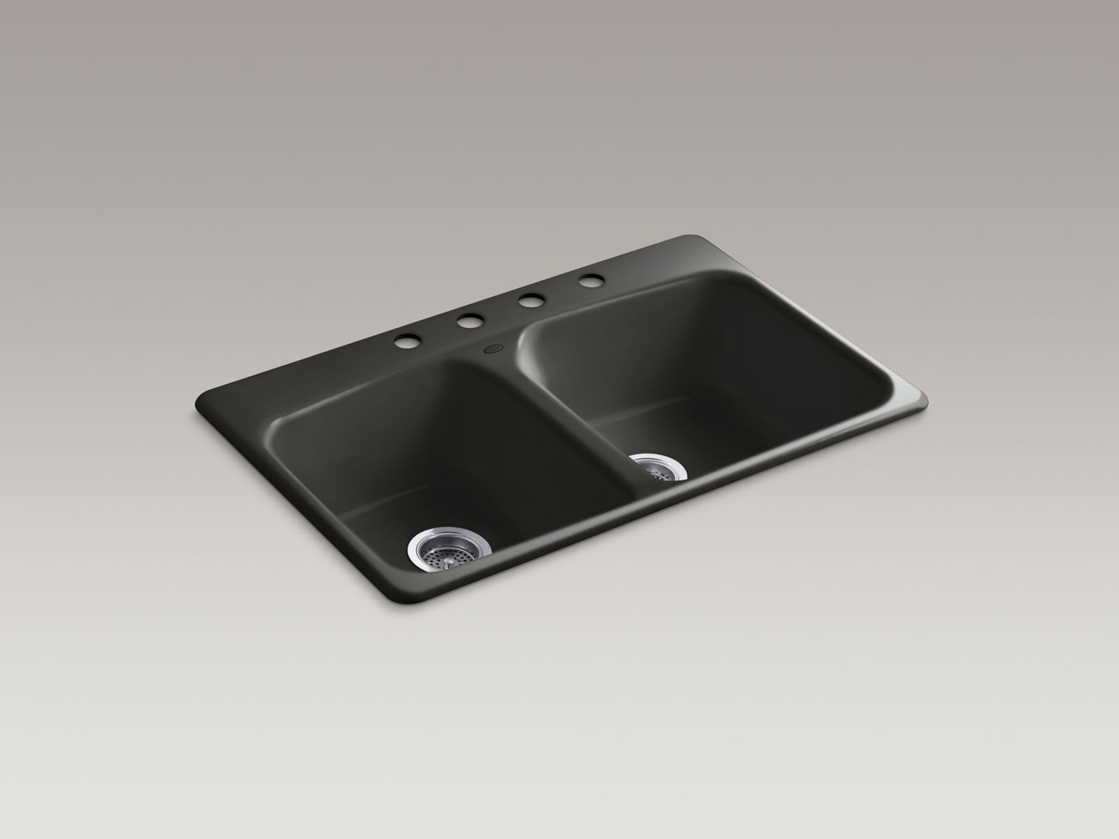 40793-brookfield-tm-33-x-22-x-8-5-8-top-mount-double-bowl-kitchen-sink-with-4-faucet-holes-2.jpg Brookfield(TM) 33" x 22" x 8-5/8" top-mount double-bowl kitchen sink with 4 faucet holes
