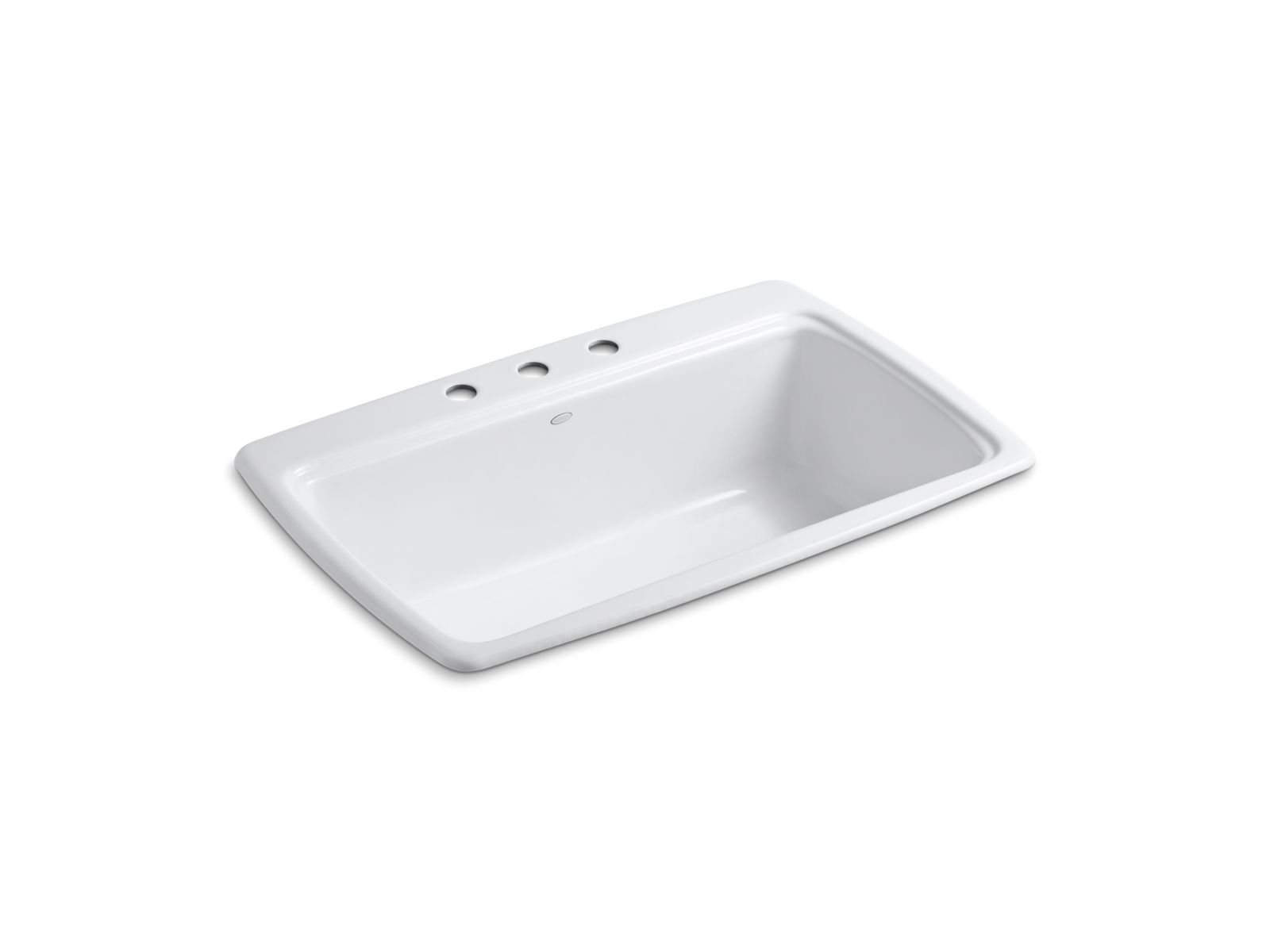 Cape Dory® 33" x 22" x 9-5/8" top-mount single-bowl kitchen sink with 3 faucet holes