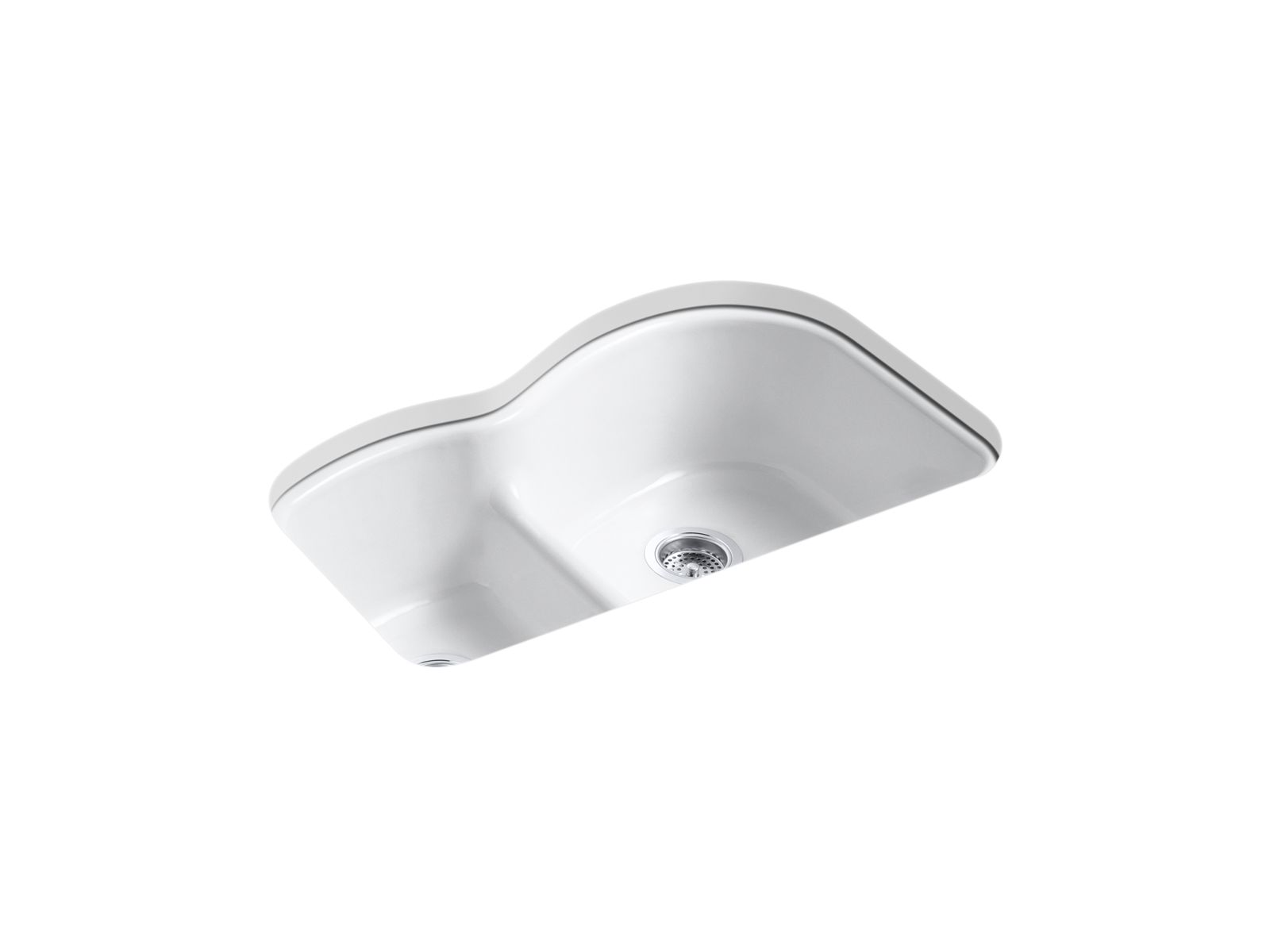 Woodfield® Smart Divide® 33" top-/undermount double-bowl kitchen sink