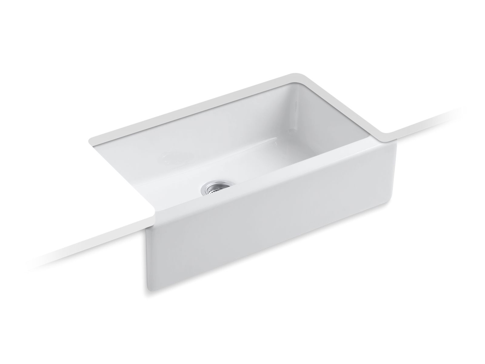 40939-dickinson-33-undermount-single-bowl-farmhouse-kitchen-sink-with-short-apron-1.jpg Dickinson® 33" undermount single-bowl farmhouse kitchen sink with short apron