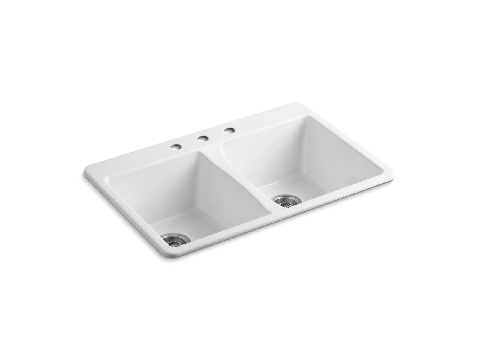 Deerfield® 33" top-mount double-bowl kitchen sink