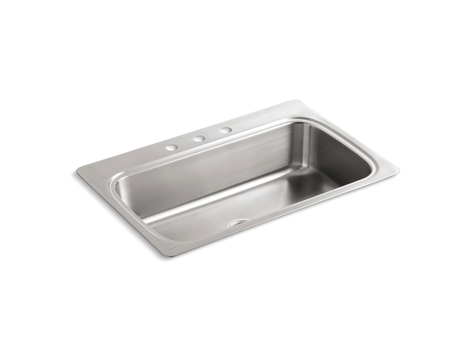 Verse™ 33" x 22" x 8-1/4" top-mount single-bowl kitchen sink with 3 faucet holes