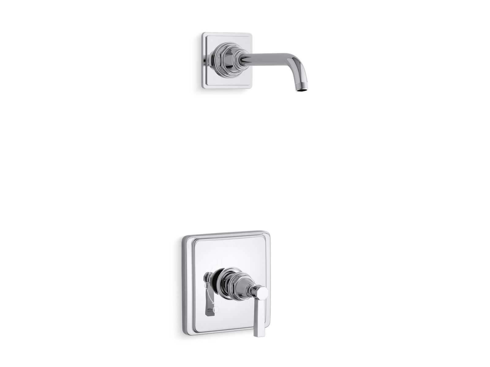 Pinstripe® Pure Rite-Temp® shower trim kit with lever handle, without showerhead