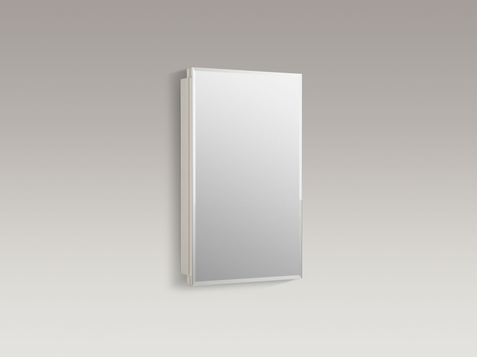 Conceal 16-1/8" W x 26-1/8" H plastic single-door medicine cabinet