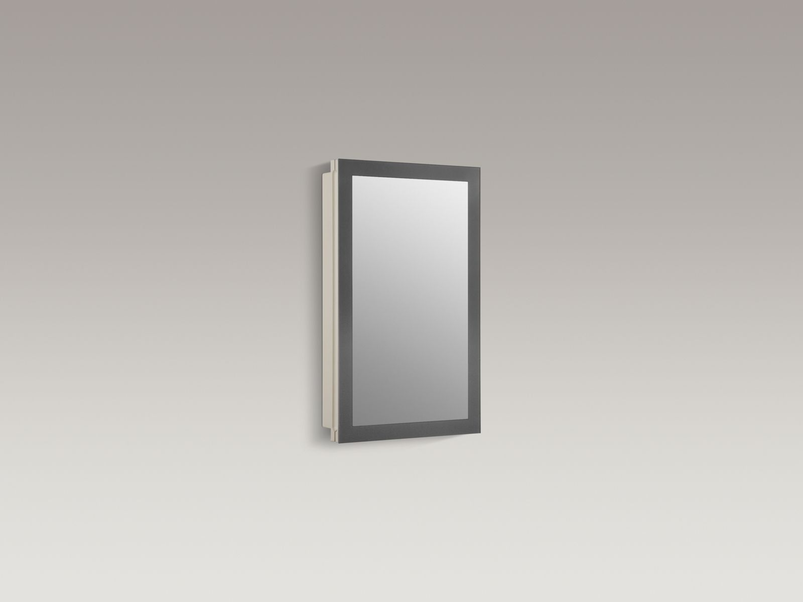 Conceal 16-1/8" W x 26-1/8" H plastic single-door medicine cabinet
