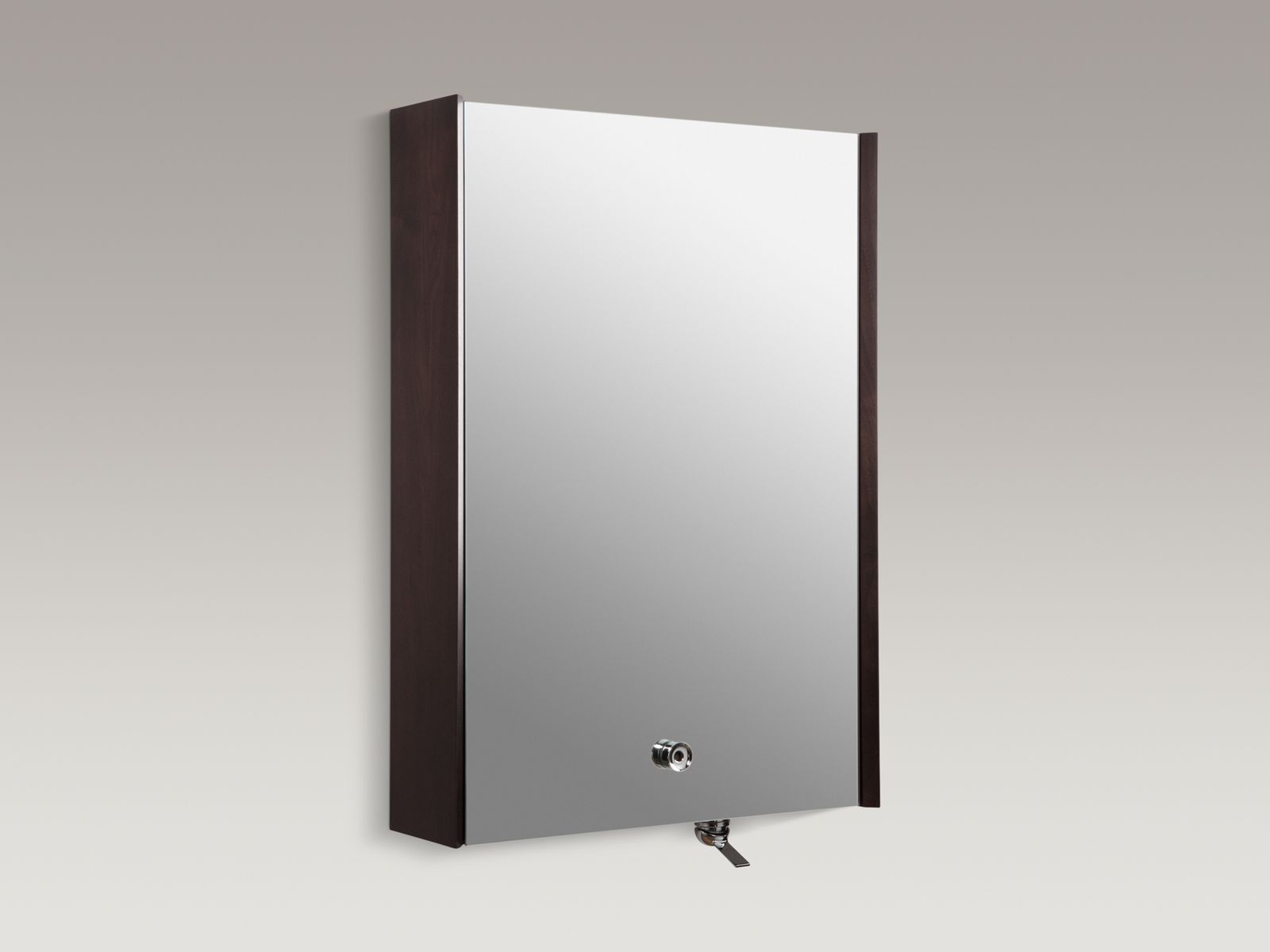 Purist(R) 24" W x 36" H wood medicine cabinet with integral laminar-flow faucet and left-side 20" slide-out shelving