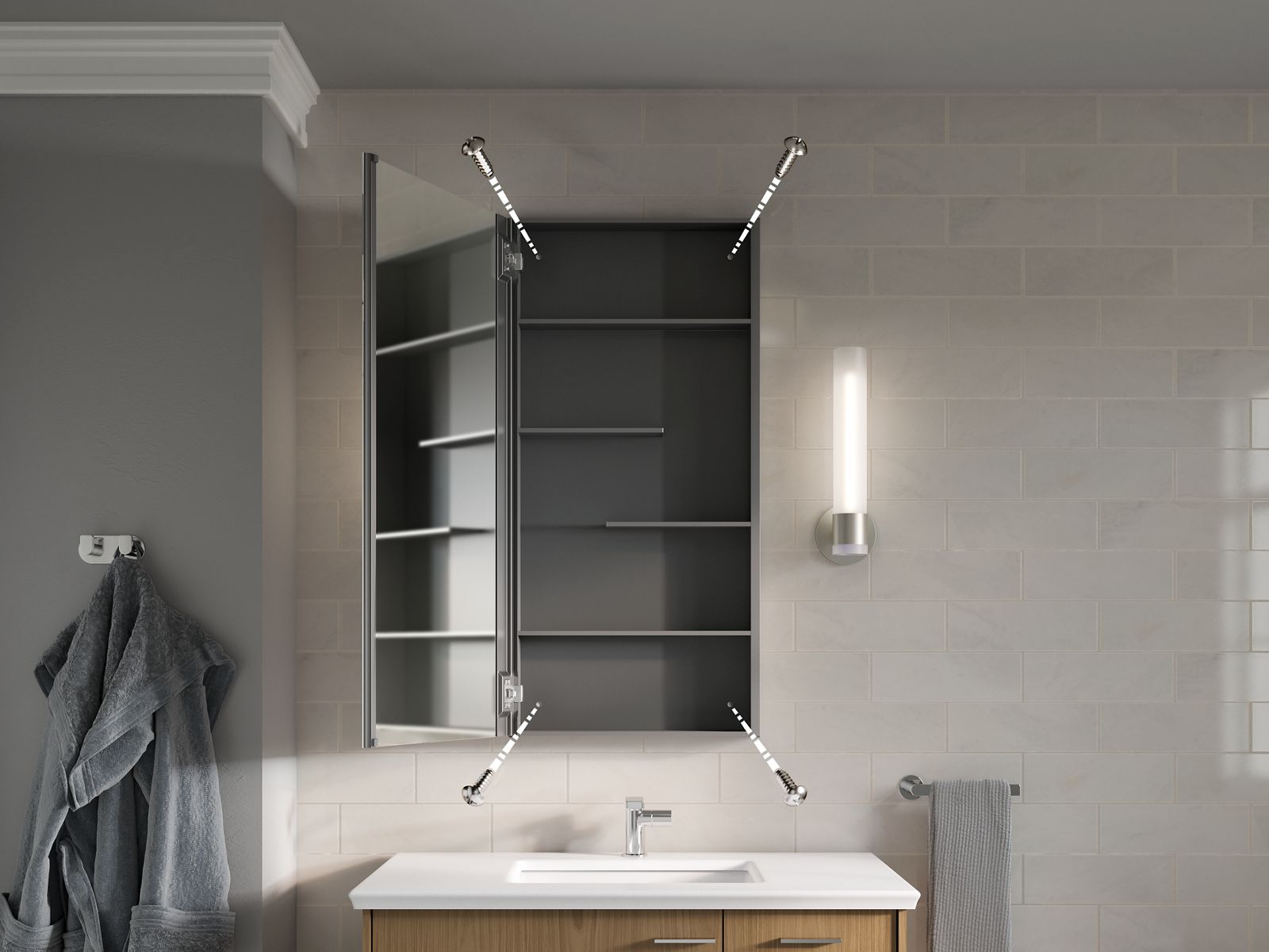 42356-maxstow-20-w-x-40-h-medicine-cabinet-11.jpg Maxstow® 20" W x 40" H medicine cabinet