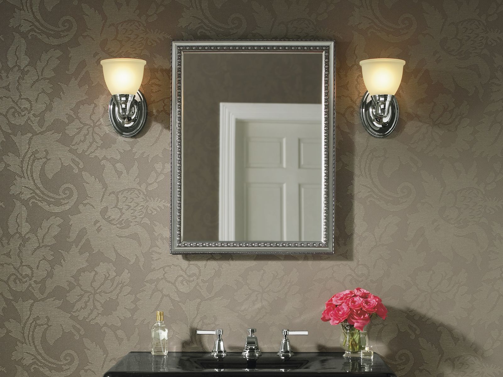 42365-20-w-x-26-h-aluminum-single-door-medicine-cabinet-with-decorative-silver-framed-mirrored-door-3.jpg 20" W x 26" H aluminum single-door medicine cabinet with decorative silver framed mirrored door