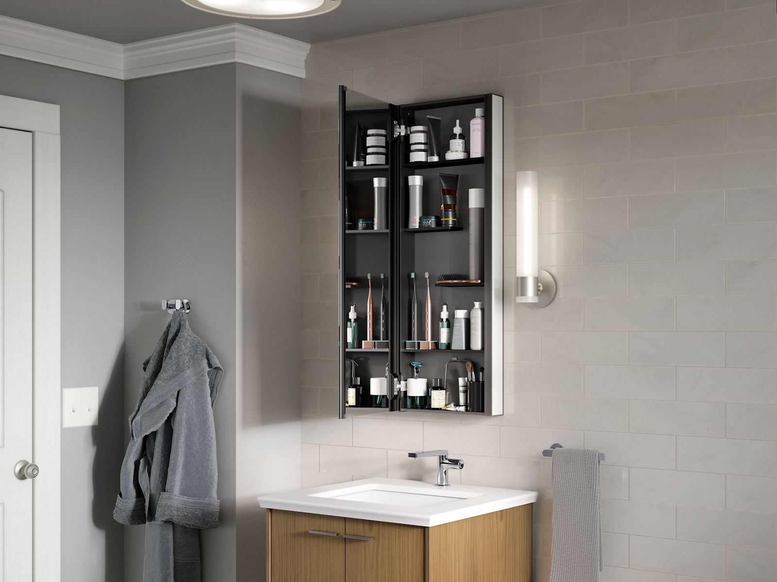 42377-maxstow-15-w-x-40-h-medicine-cabinet-4.jpg Maxstow® 15" W x 40" H medicine cabinet