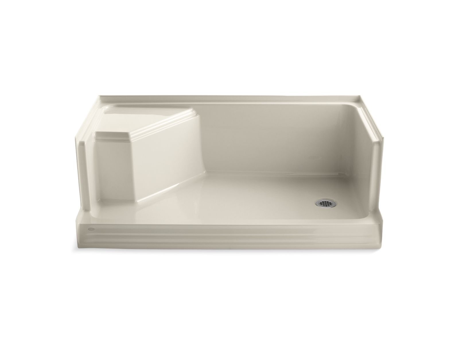 42645-memoirs-60-x-36-single-threshold-right-hand-drain-shower-base-with-integral-seat-at-left-3.jpg Memoirs® 60" x 36" single threshold right-hand drain shower base with integral seat at left
