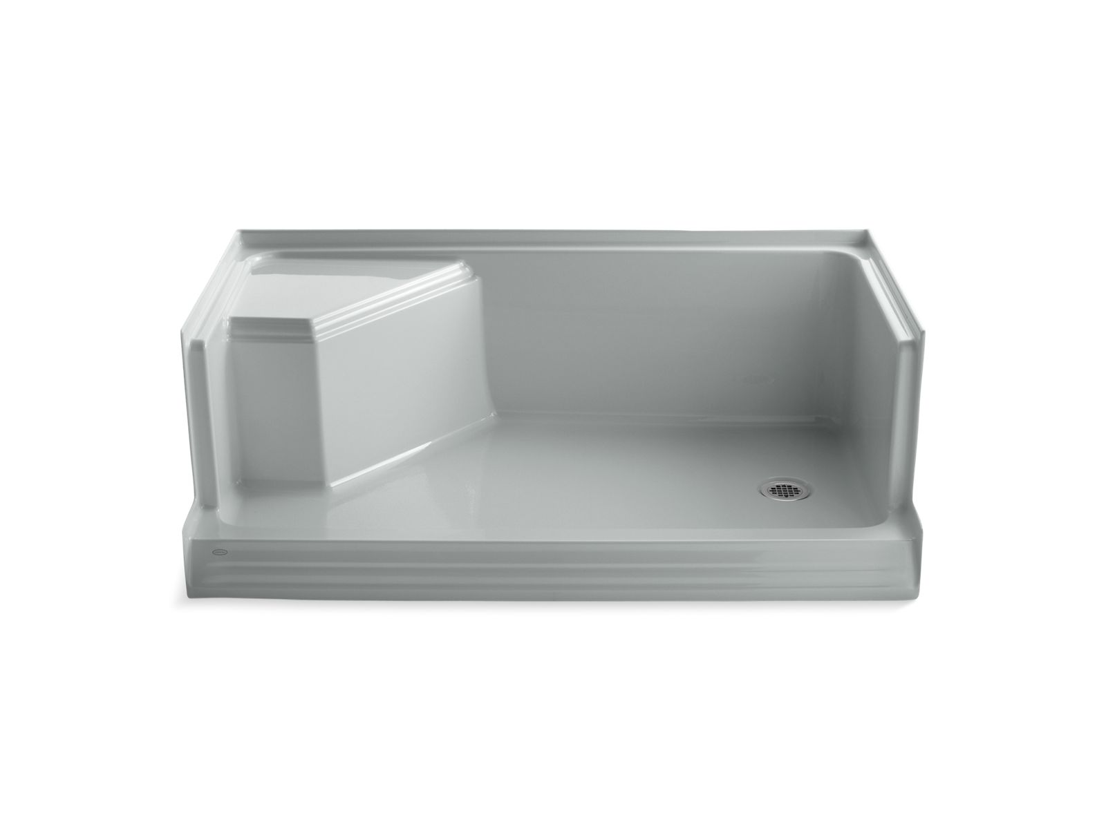 42645-memoirs-60-x-36-single-threshold-right-hand-drain-shower-base-with-integral-seat-at-left-7.jpg Memoirs® 60" x 36" single threshold right-hand drain shower base with integral seat at left