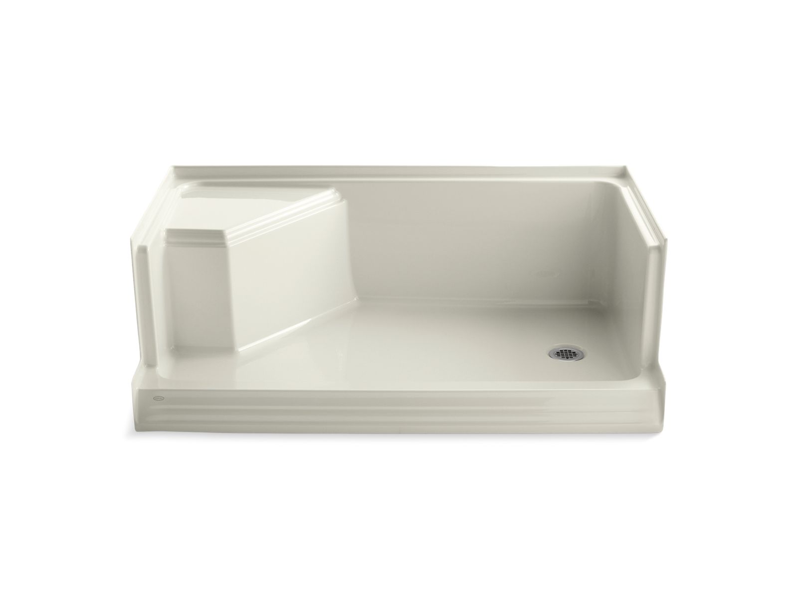 42645-memoirs-60-x-36-single-threshold-right-hand-drain-shower-base-with-integral-seat-at-left-8.jpg Memoirs® 60" x 36" single threshold right-hand drain shower base with integral seat at left