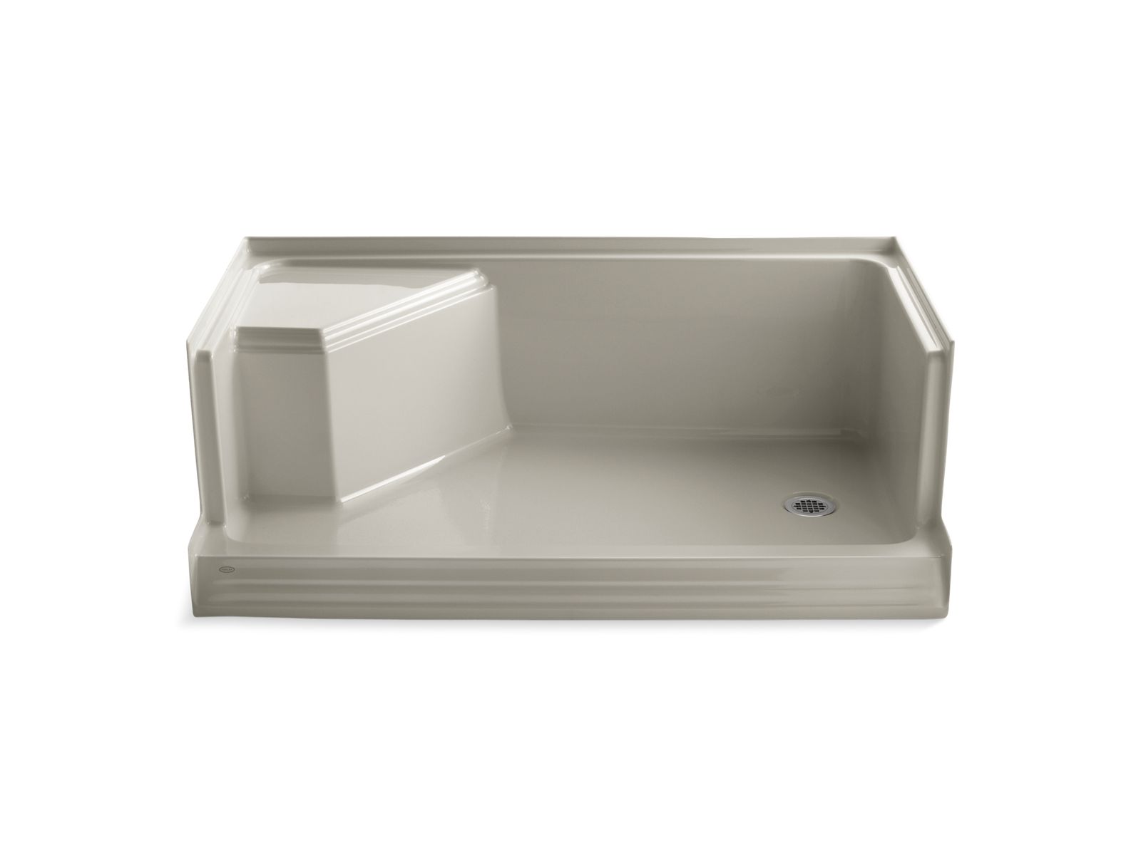 42645-memoirs-60-x-36-single-threshold-right-hand-drain-shower-base-with-integral-seat-at-left-9.jpg Memoirs® 60" x 36" single threshold right-hand drain shower base with integral seat at left