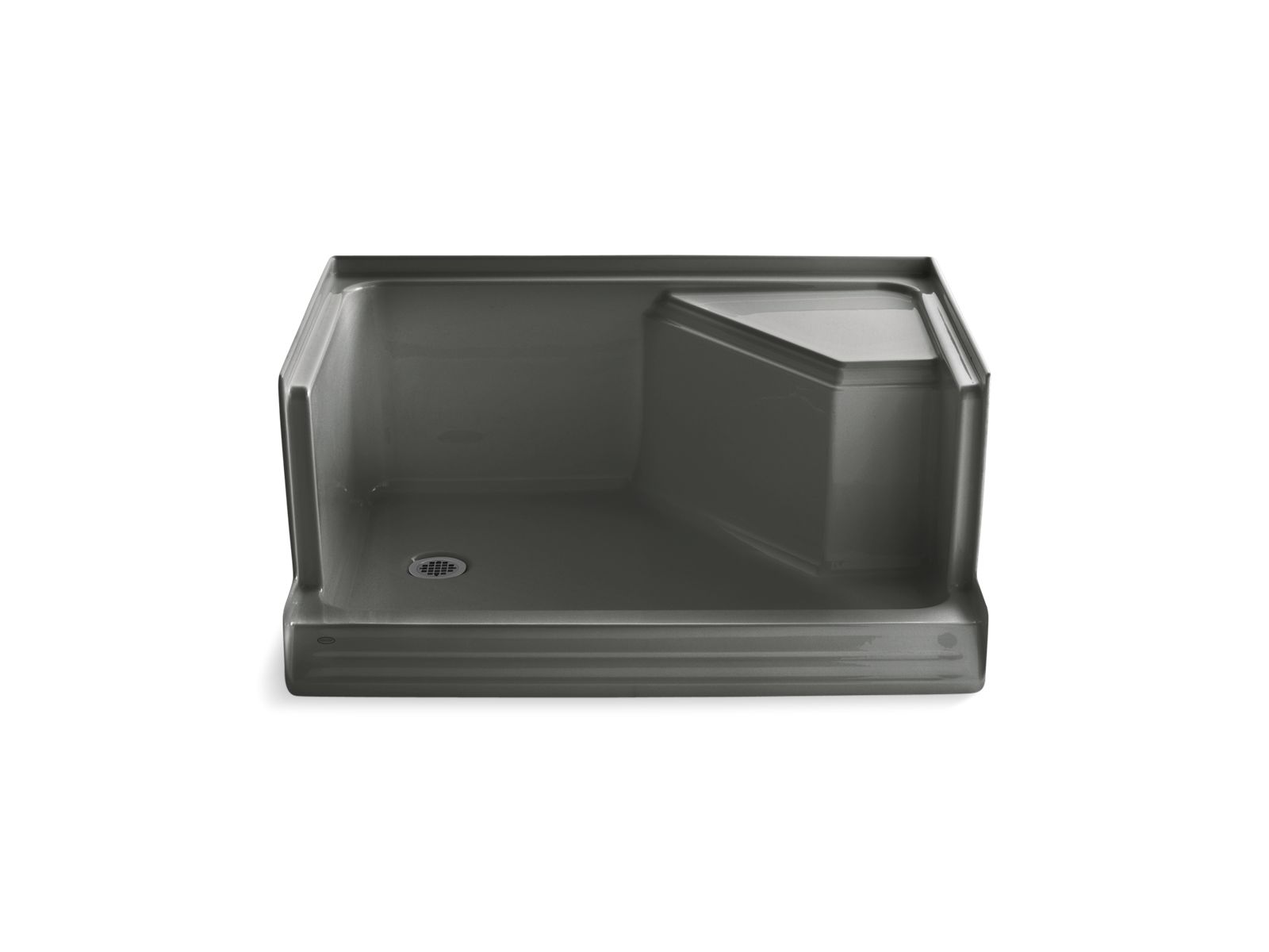 42676-memoirs-48-x-36-single-threshold-left-hand-drain-shower-base-with-integral-seat-at-right-5.jpg Memoirs® 48" x 36" single threshold left-hand drain shower base with integral seat at right