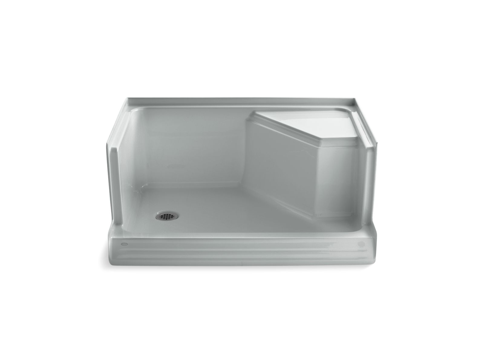 42676-memoirs-48-x-36-single-threshold-left-hand-drain-shower-base-with-integral-seat-at-right-7.jpg Memoirs® 48" x 36" single threshold left-hand drain shower base with integral seat at right
