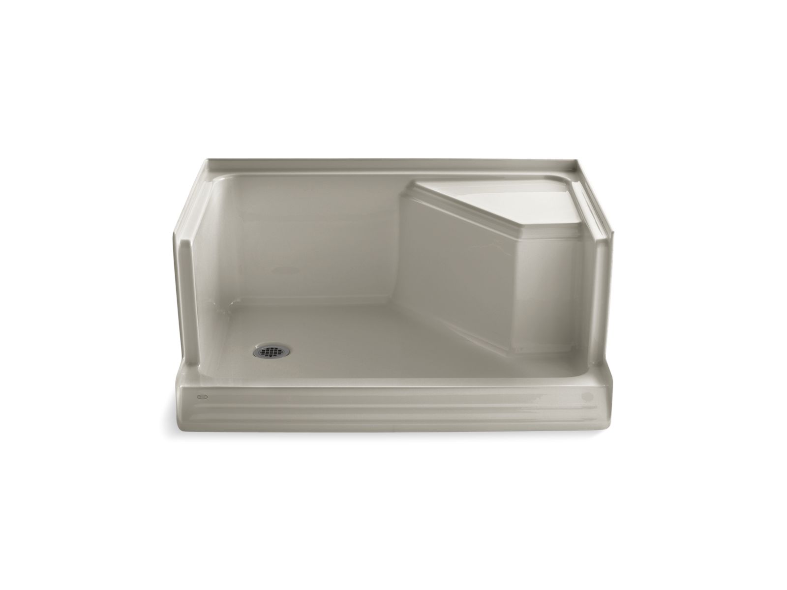 42676-memoirs-48-x-36-single-threshold-left-hand-drain-shower-base-with-integral-seat-at-right-9.jpg Memoirs® 48" x 36" single threshold left-hand drain shower base with integral seat at right