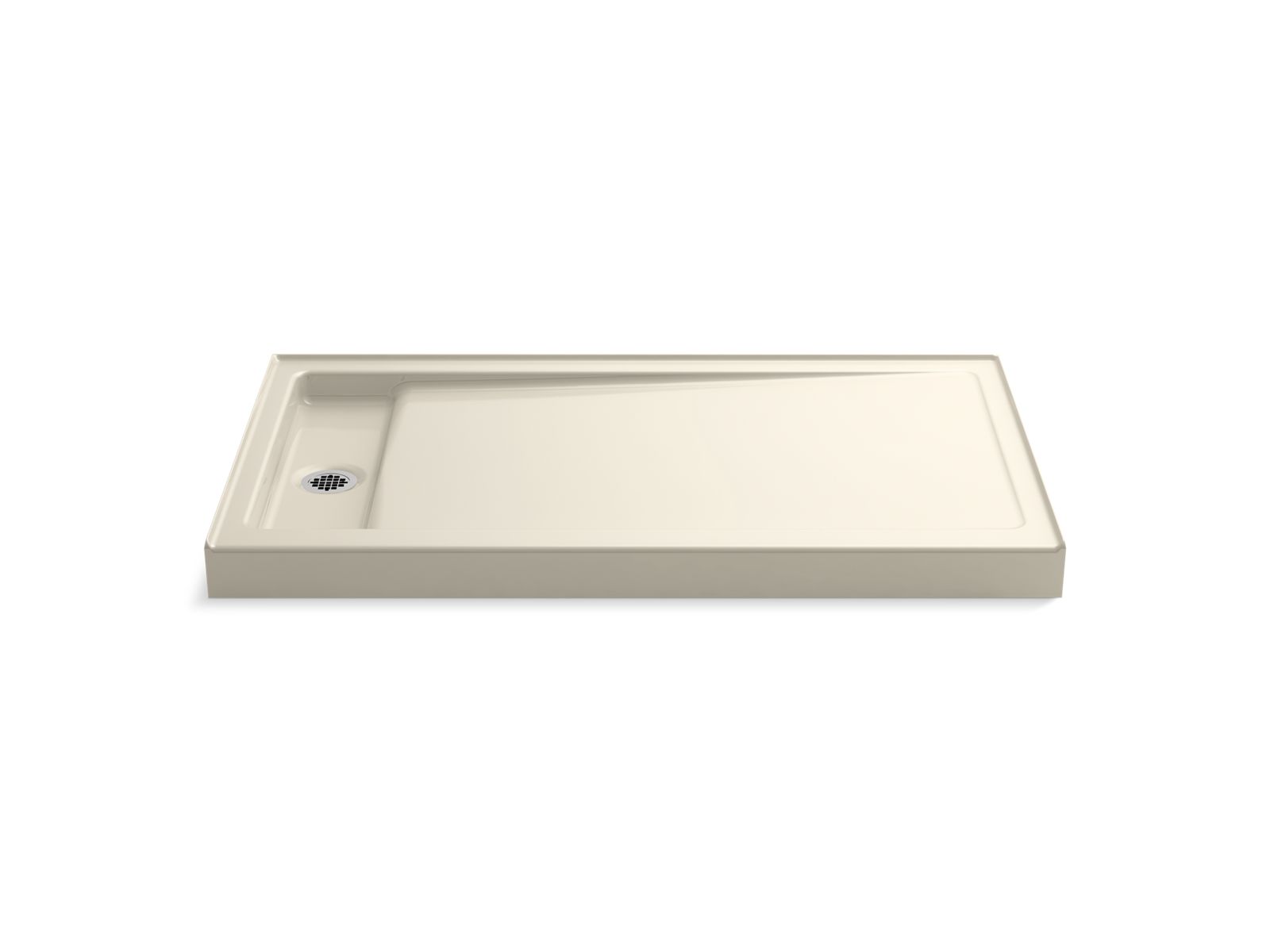 Bellwether® 60" x 34" alcove shower base, left drain